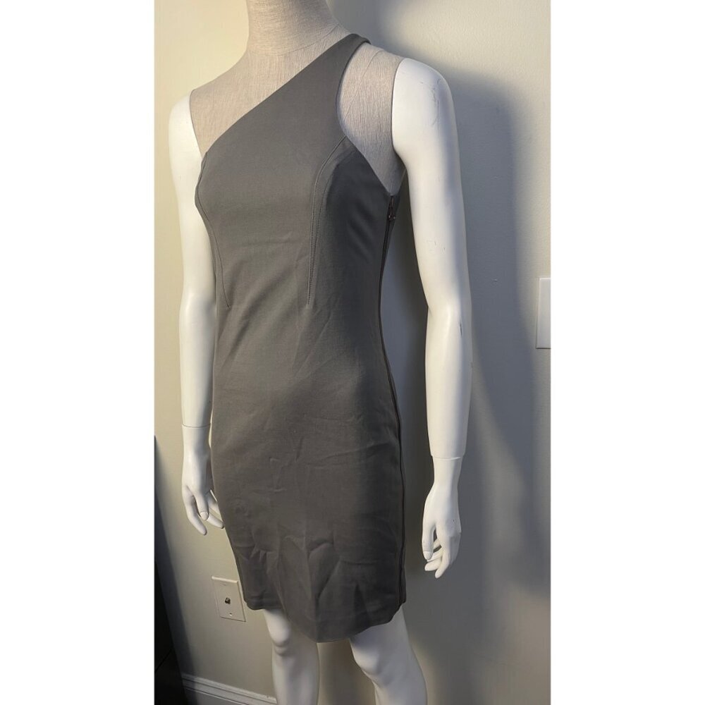 ALEXANDER WANG ONE SHOULDER BODYCON PENCIL DRESS SMALL 2/4 - Picture 2 of 8